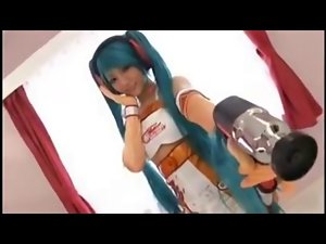 luscious cosplay seductive japanese Girl-Miku