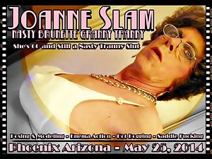 JOANNE SLAM - Filthy Dark haired GRANNY Transsexual