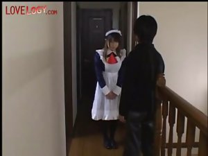 Train A Maid Secret Technique In Bushy Pussy, asian oriental japanease maid shaggy pssy cream cum jiz