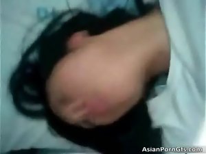 Luscious asian hoe gets rammed rough up her