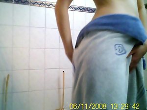 19 years little tiny breasts hidden cam shower