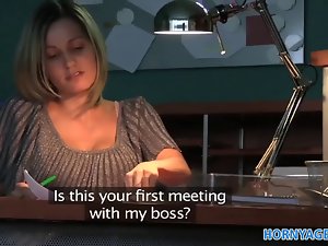 HornyAgent Office secretary banged by a fat dick