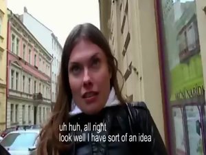 Willing Czech wench Irina gets picked up in public and banged